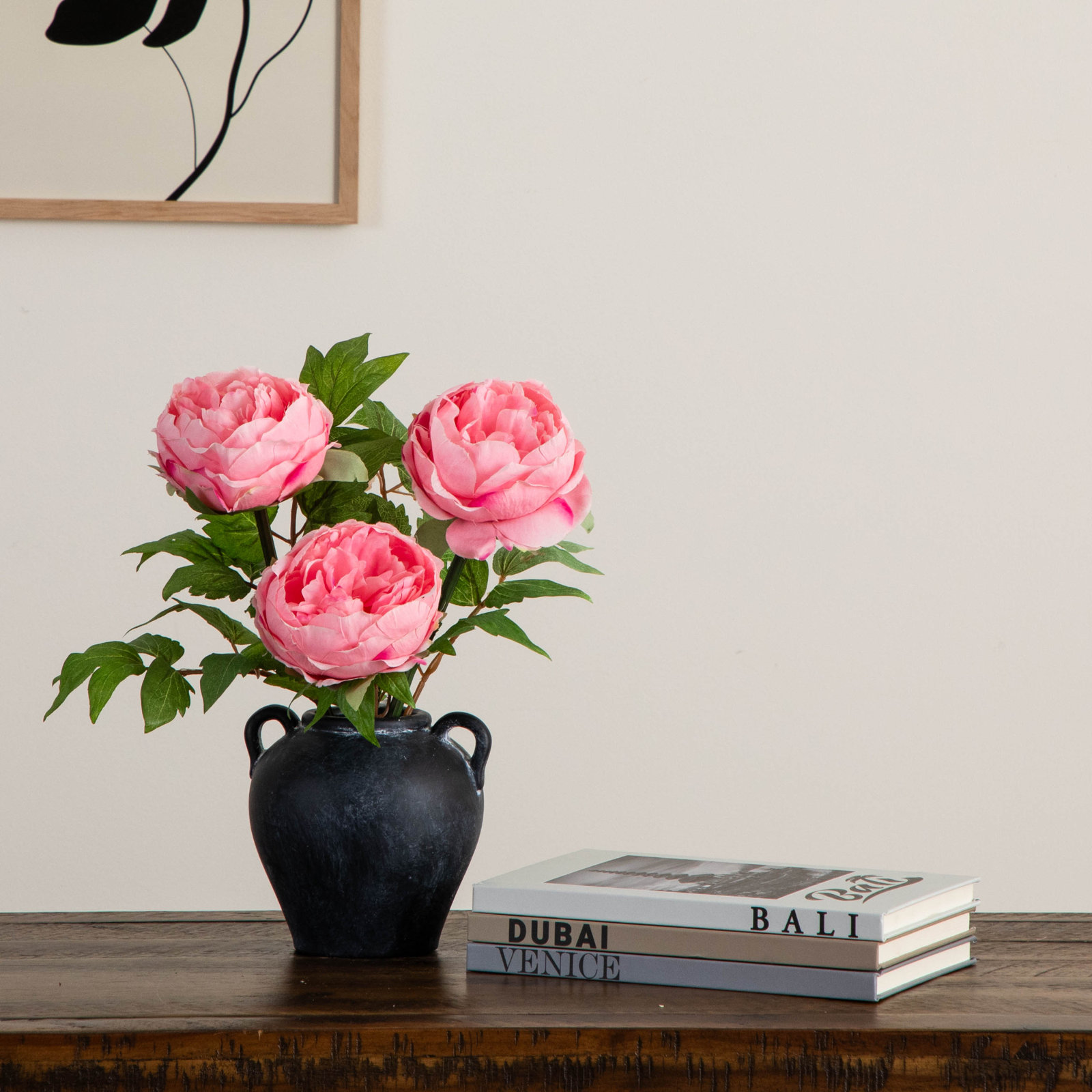 Peony Floral Stems, Light Pink