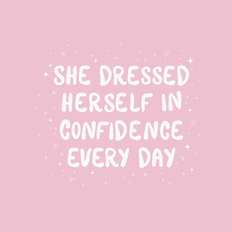 «She Dressed Herself In Confidence», impression sur toile tendue, L 30 po x H 30 po