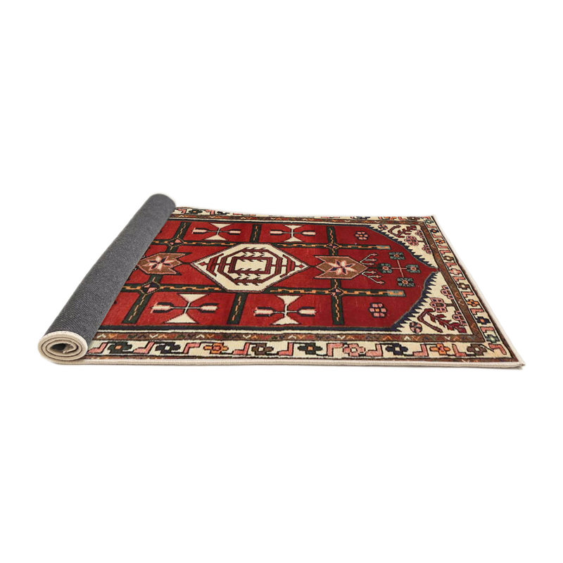 Tapis traditionnel mehroon/noir/bleu, Rond 5 pi