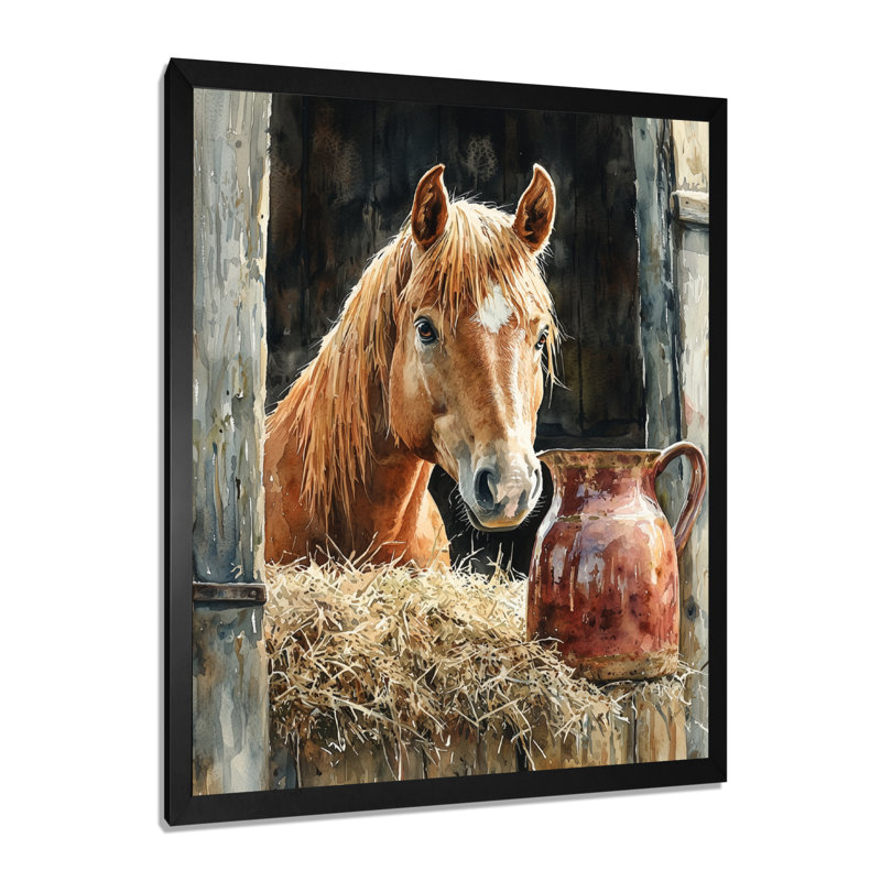 Dorinela - Animals Canvas Wall Art, 20" H x 12" W, Single Picture Framed Print without Mat, Black