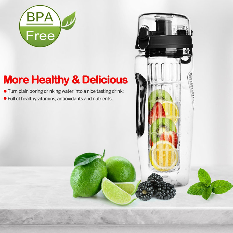 Edge Collections 32oz. Water Bottle, Black