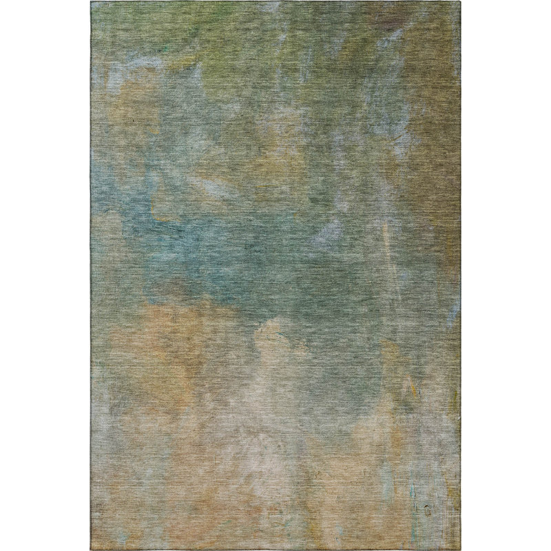 Premium Machine Washable Dahl AMF1073 Abstract Rug, Rectangle 10' x 14'