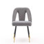 Chaises de salle à manger en velours Phillip avec garniture cloutée et pieds en métal-257583964