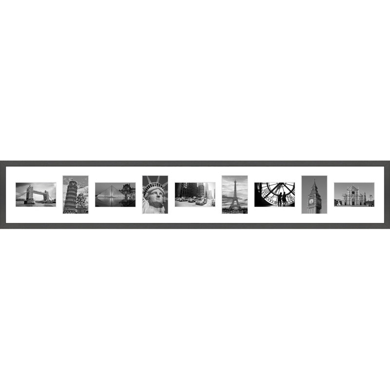Lain Wood Picture Frame with Mat, Silver