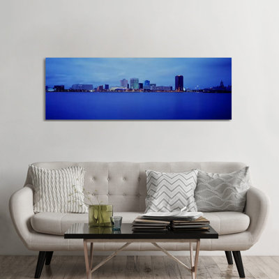 Buildings At The Waterfront, Norfolk, Virginia, USA - Wrapped Canvas Panoramic Print