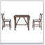 Ensemble de salle à manger extensible en bois 3 pièces avec chaises rembourrées pour des espaces compacts et une utilisation polyvalente