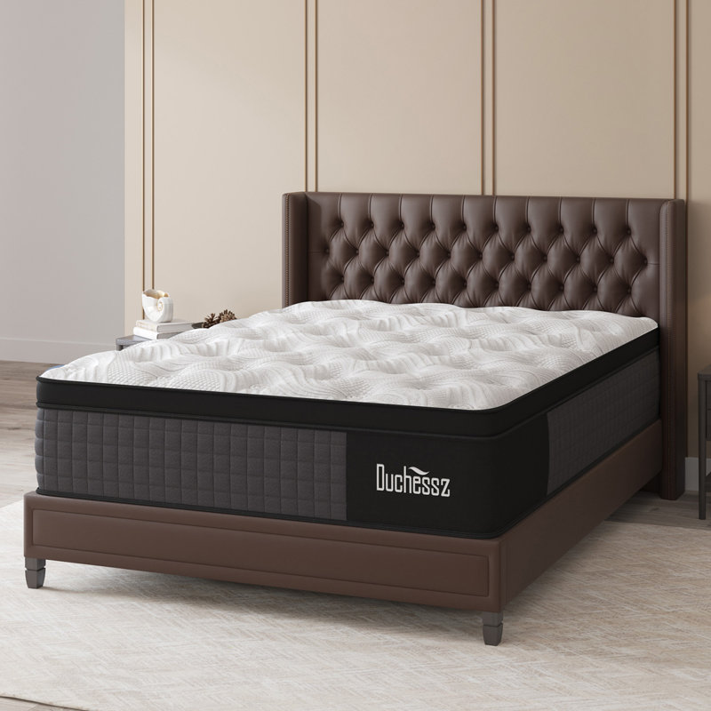 12'' Medium Firm Hybrid Mattress with Cooling Gel Memory Foam and Pocket Springs, Mattress in a Box, 12", Queen
