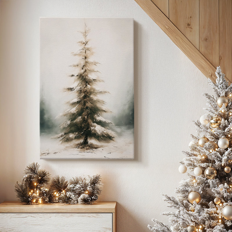 Pines of Silver Serenade - toile tendue avec châssis de qualité supérieure, H 60 po x l 40 po