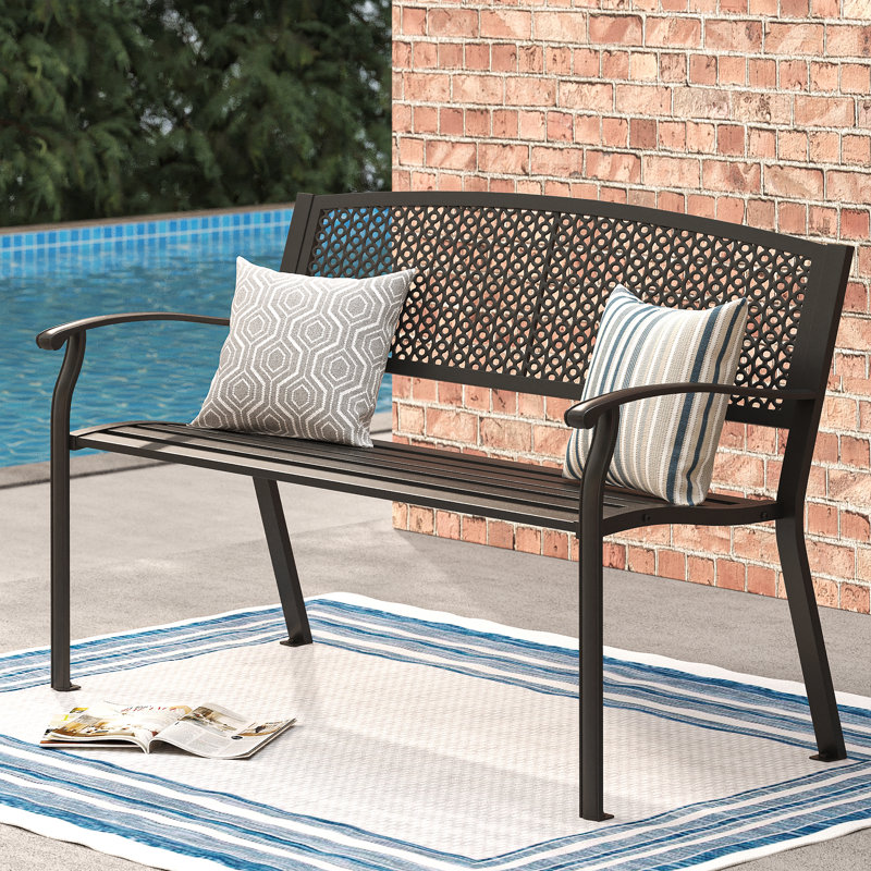 Banc de jardin en métal pour l'extérieur