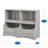 Toy Storage Organizer with Bookcase, Kid's Multi Shelf Wooden Cubby for Books