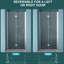 Porte de douche en verre trempé de l 36 po x H 72 po - revêtement anticorrosion, insonorisant
