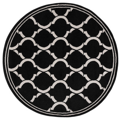 Ammundsen Geometric Black Area Rug