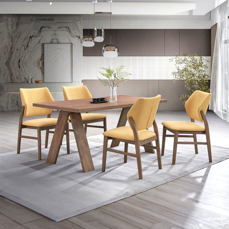 Ensemble de 2 chaises de salle à manger, Jaune