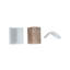 Carreau de sol en L en verre recyclé taupe mat 2 x 2 po Lucenza (2,8 pieds carrés / caisse, paquet de 96)-123158406