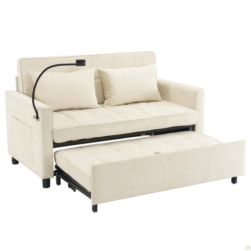 Canapé-lit 56,9 po, Beige