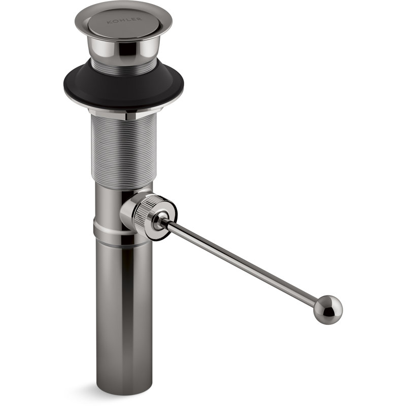 Premier Exposed 1.25" Pop-Up Bathroom Sink Drain With Overflow, No, Vibrant Titanium