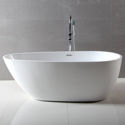 59'' x 29.5'' Freestanding Soaking Acrylic Bathtub