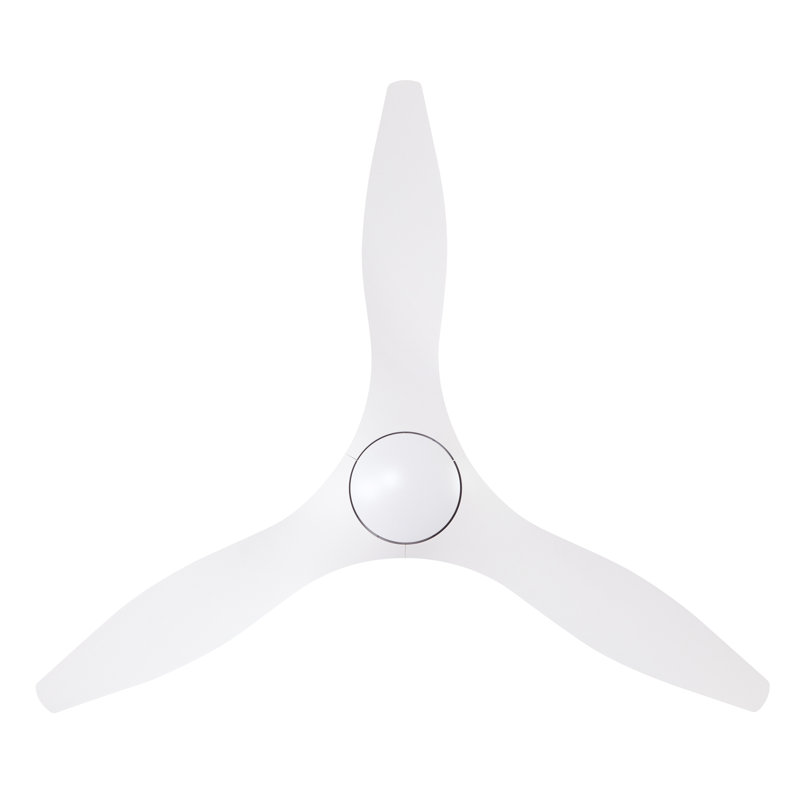 IC Brisa Downrod Ceiling Fan, Wall Control, Matte White