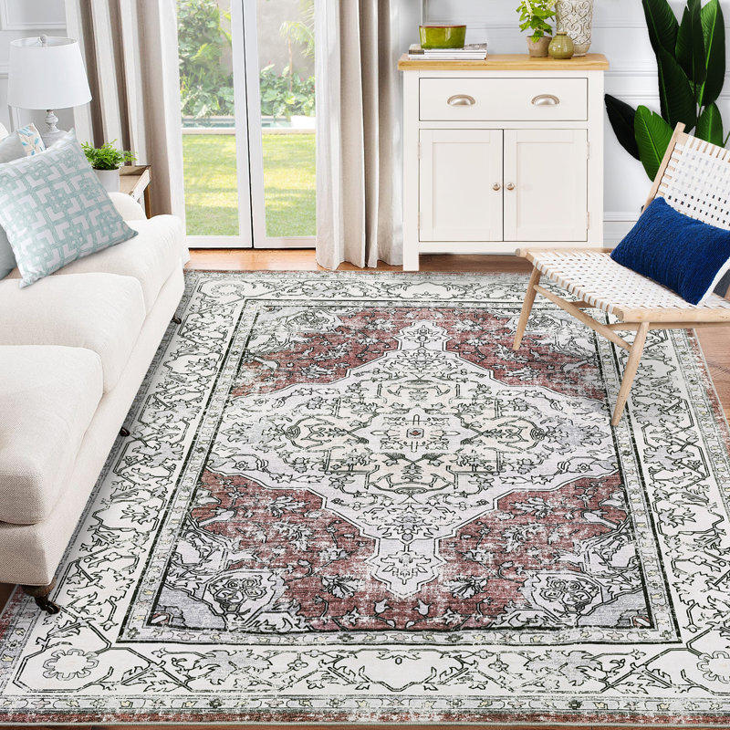 Tapis rétro lavable, Rectangle 5 pi x 7 pi