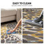 Tapis à motif floral jaune / gris foncé / ivoire-265776716