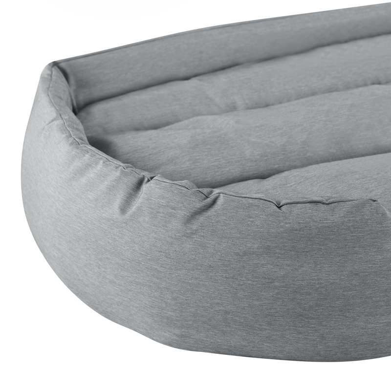 Medium Gray Water Resistant Round Pet Bed