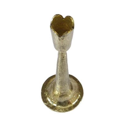 Porte-bougie décoratif en forme de pétale cannelée en fer pour porte d'entrée - Décoration moderne en métal pour décor de table