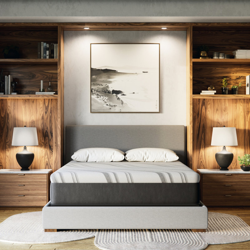Très grand matelas en mousse à mémoire de forme de couleur grise offrant des propriétés et un confort à haute densité pour une nuit de sommeil paisible