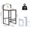 Ensemble de 2 tabourets de bar rembourrés en similicuir avec tabourets de bar et structure en métal pour comptoir, îlot de cuisine (beige)-542152392-542152393