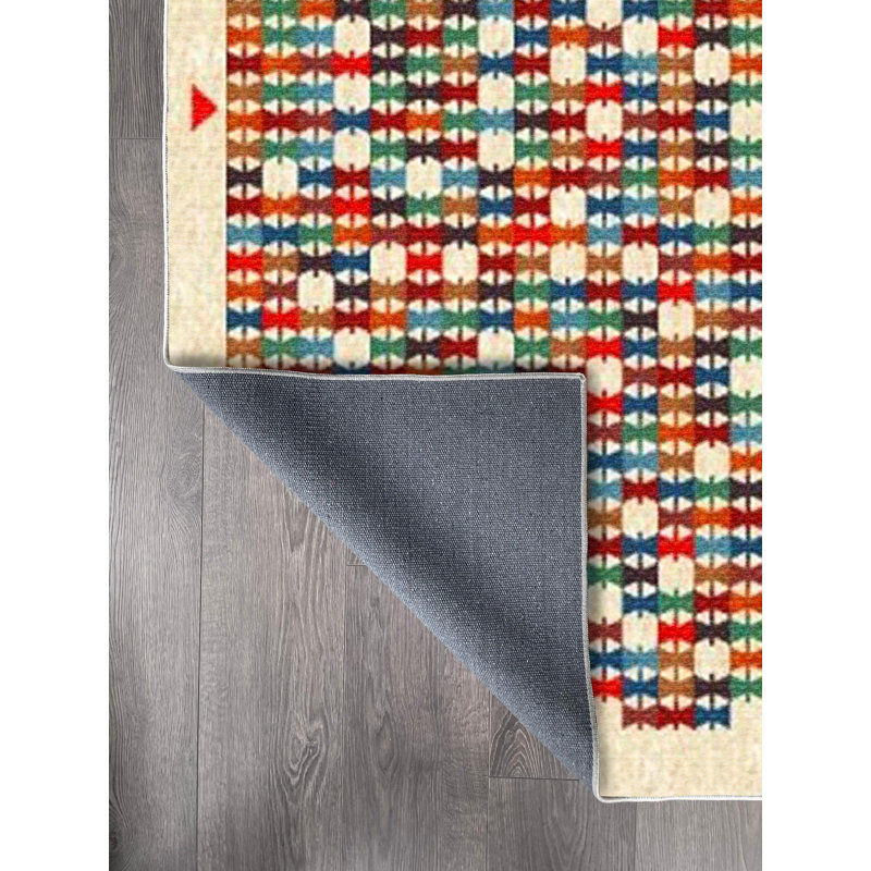 Tapis en coton Kaiya, Tapis de couloir 3 pi 11 po x 8 pi 2 po