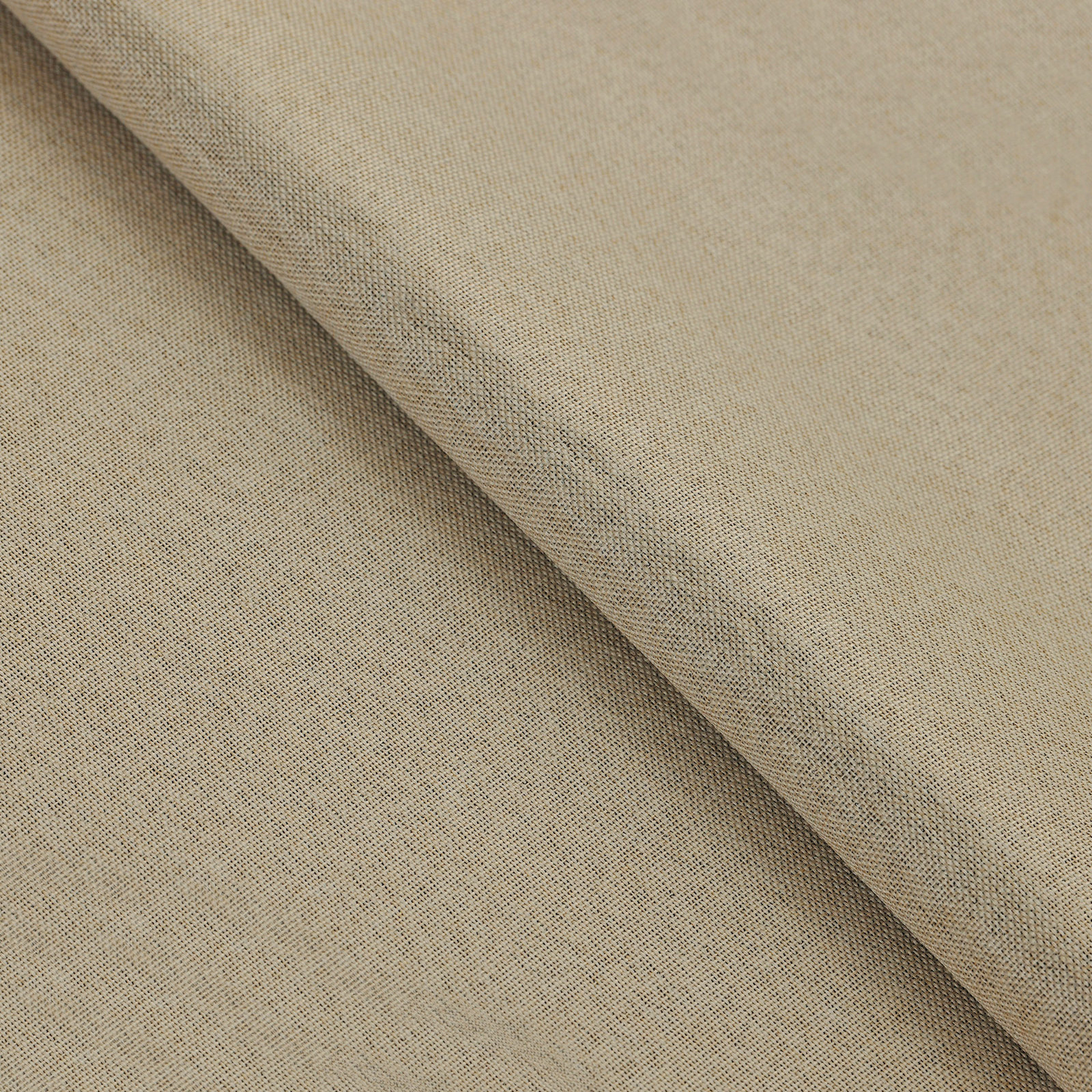 Linen Inspired Room Darkening Curtain Panel, Frosted Almond, Rod Pocket 26" W x 63" L