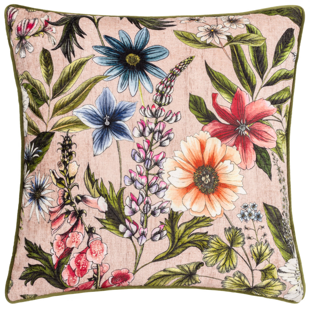 Aneysha Floral Square Throw Cushion Cover