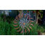 75" Metal Outdoor Garden Wind Spinner with Powder Coated Finish and Five Prong Ground Stake - Copper Petals-2104755068