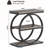 3-Tier Industrial Sofa Side Table with Slim Profile