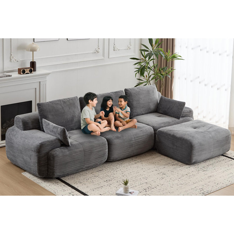 Canapé modulaire Boneless, Gris