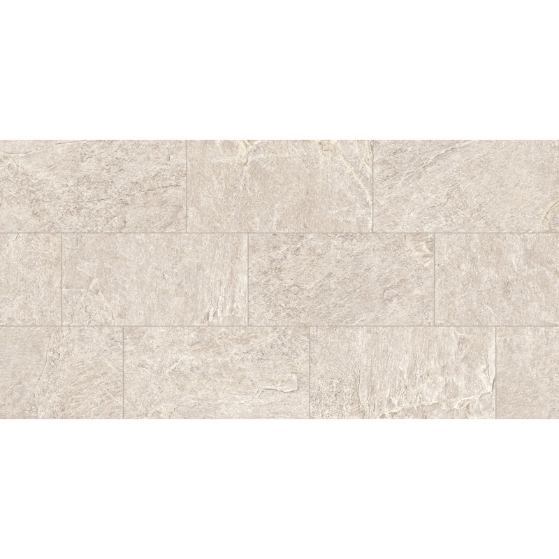 Mineral Slate 12"x24" Porcelain Floor and Wall Tile, Beige