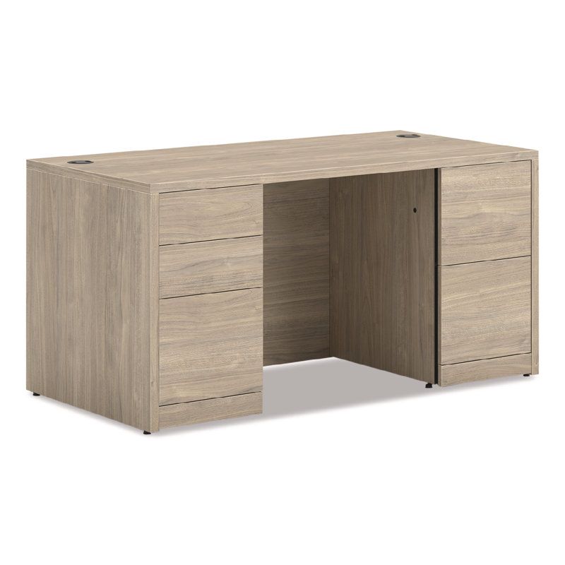 10500 Series Double Pedestal Desk with Full Pedestals, 60