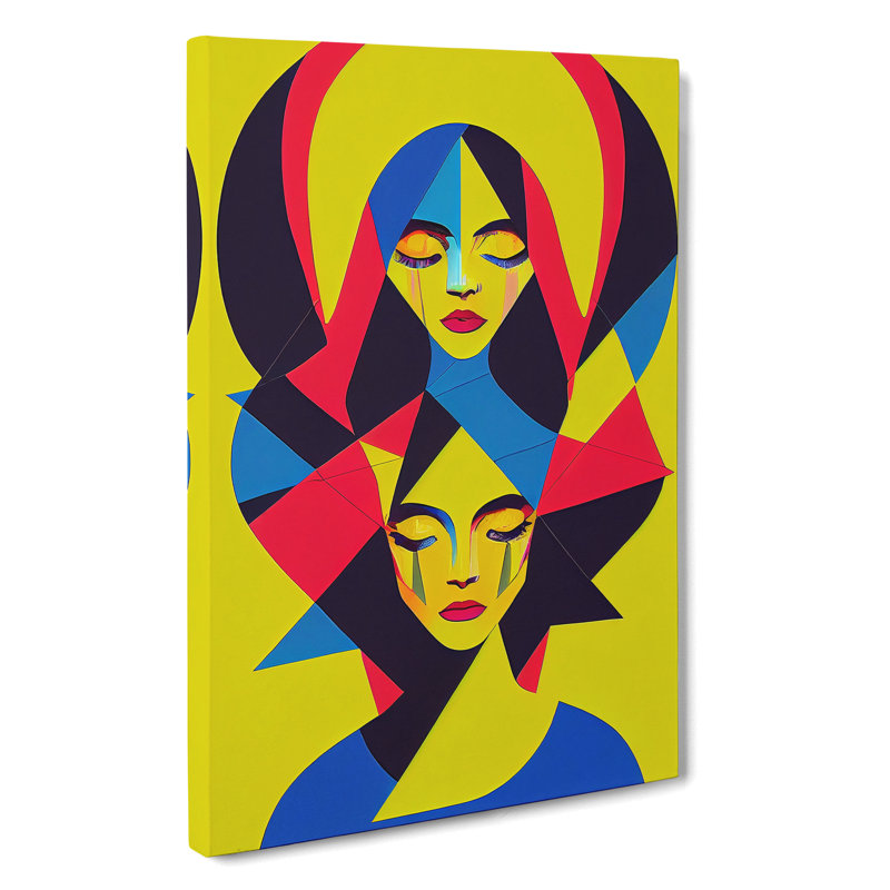 XC1022-390X Abstract Portrait Of A Woman No.3 - Print on Canvas, Wrapped Canvas, 76cm H x 50cm W x 3cm D