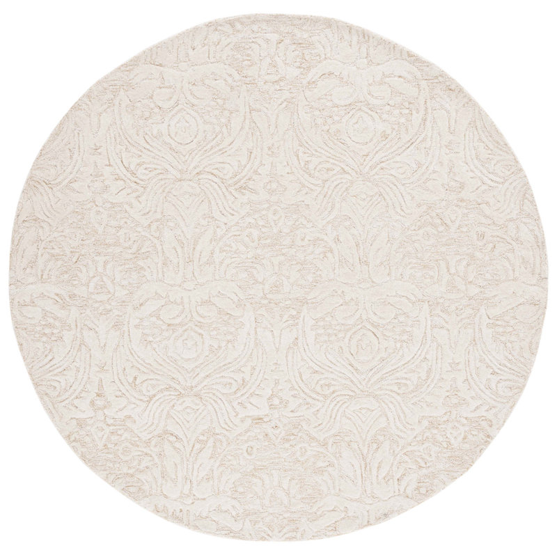 Metro 850 Area Rug In Gold / Ivory, Round 6'
