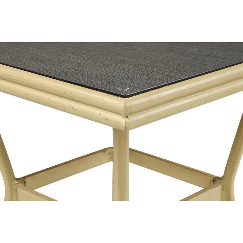 Joswick Square Metal Outdoor Dining Table , 27.5'' in. W 27.5'' in. D, Brown