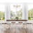 70.87" Modern Farmhouse Ironwood Dining Table (White)-694387056-694387071