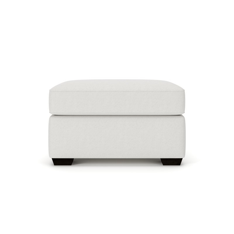 Francesca 32" Upholstered Ottoman, Macarena Beige Basketweave