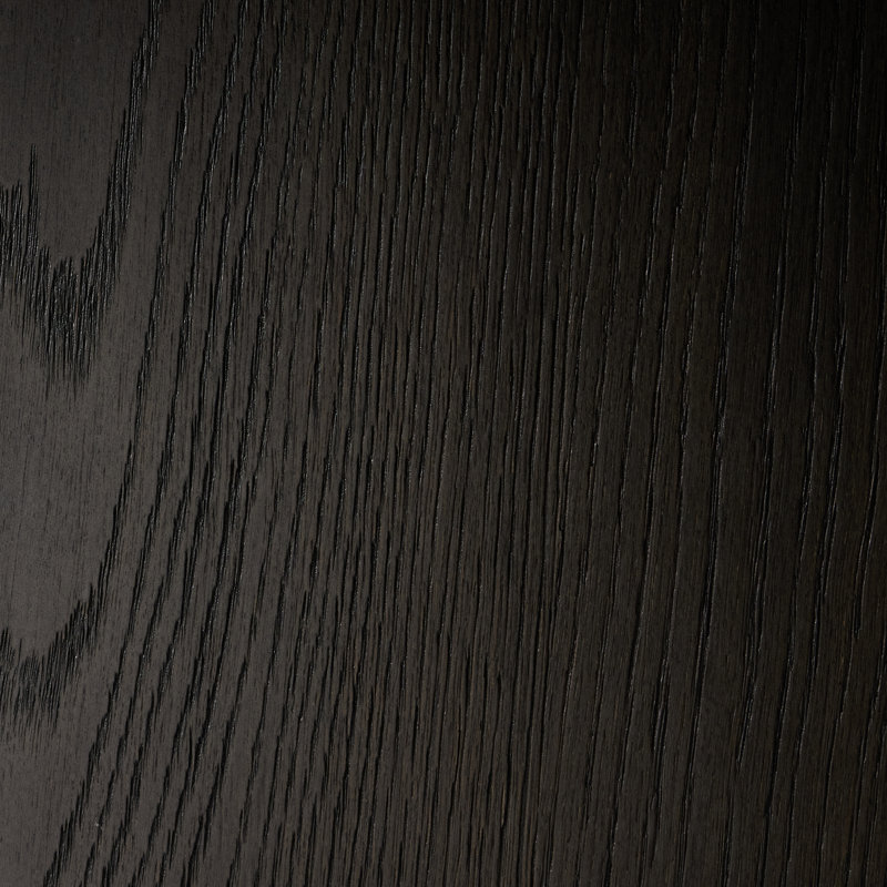 Warby Solid Oak Dining Table, Worn Black