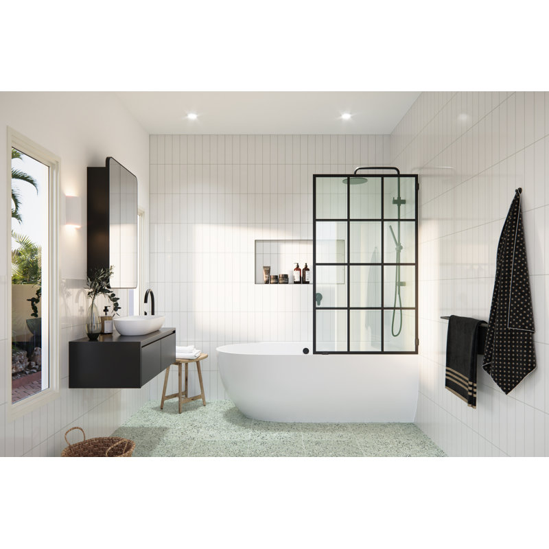 Esprit 30 in. x 58.25 in. French Monture Single Fixed Bath Panel