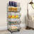 Picrin 18.89'' W Iron Shelving Unit with Wheels-1709938752