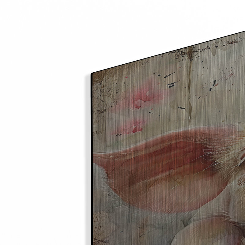 «Happy Pink Pig» par Momart, art mural en métal, H 36 po x l 24 po