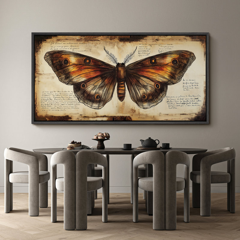 Papillon papillon rétro, décorations rétro, photos murales rétro classiques, impression numérique sur toile giclée sur toile