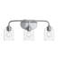 Ensemble de meuble-lavabo à 3 lumières en chrome poli avec abat-jour en verre transparent Ilia-127379909-130106832