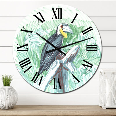 Horloge murale traditionnelle Rhyticeros Undulatus