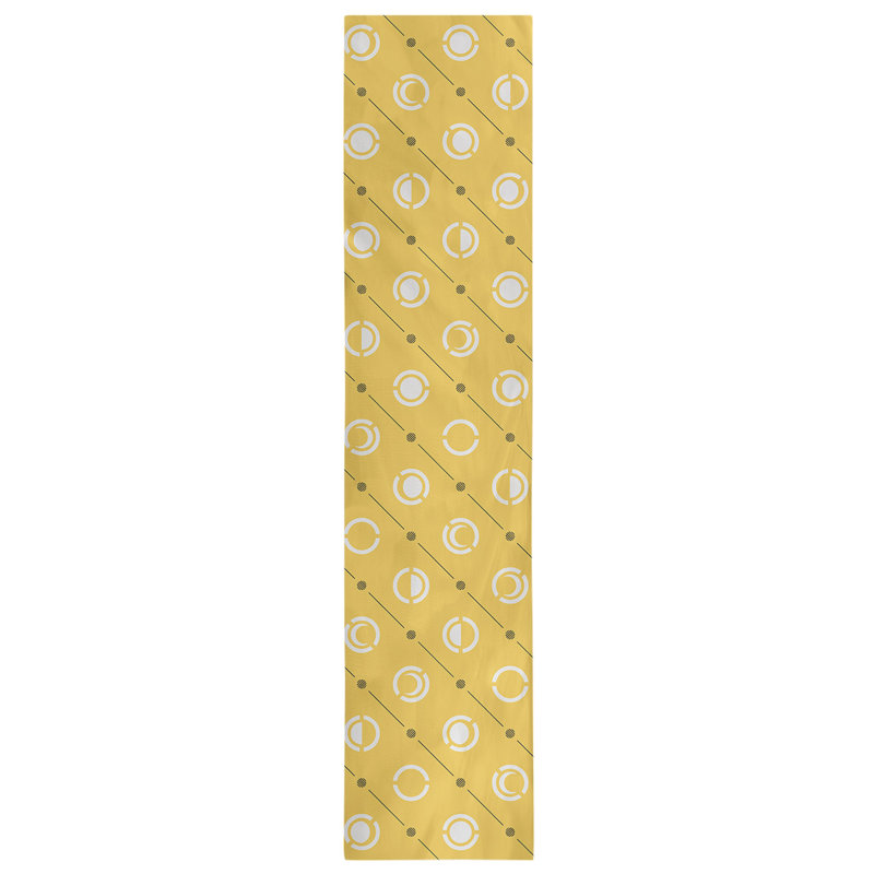 Classic Moon Phases Table Runner, 16" x 72", Yellow/Black