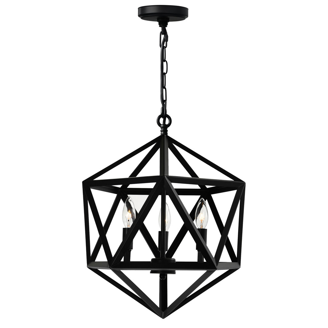 17" Antique Pendant Light – 3-Light Rustic Modern Chandelier with E12 Bulb Base – LED Compatible for Warm Glow, Farmhouse & Industrial Homes – BACL Certified Union Rustic 